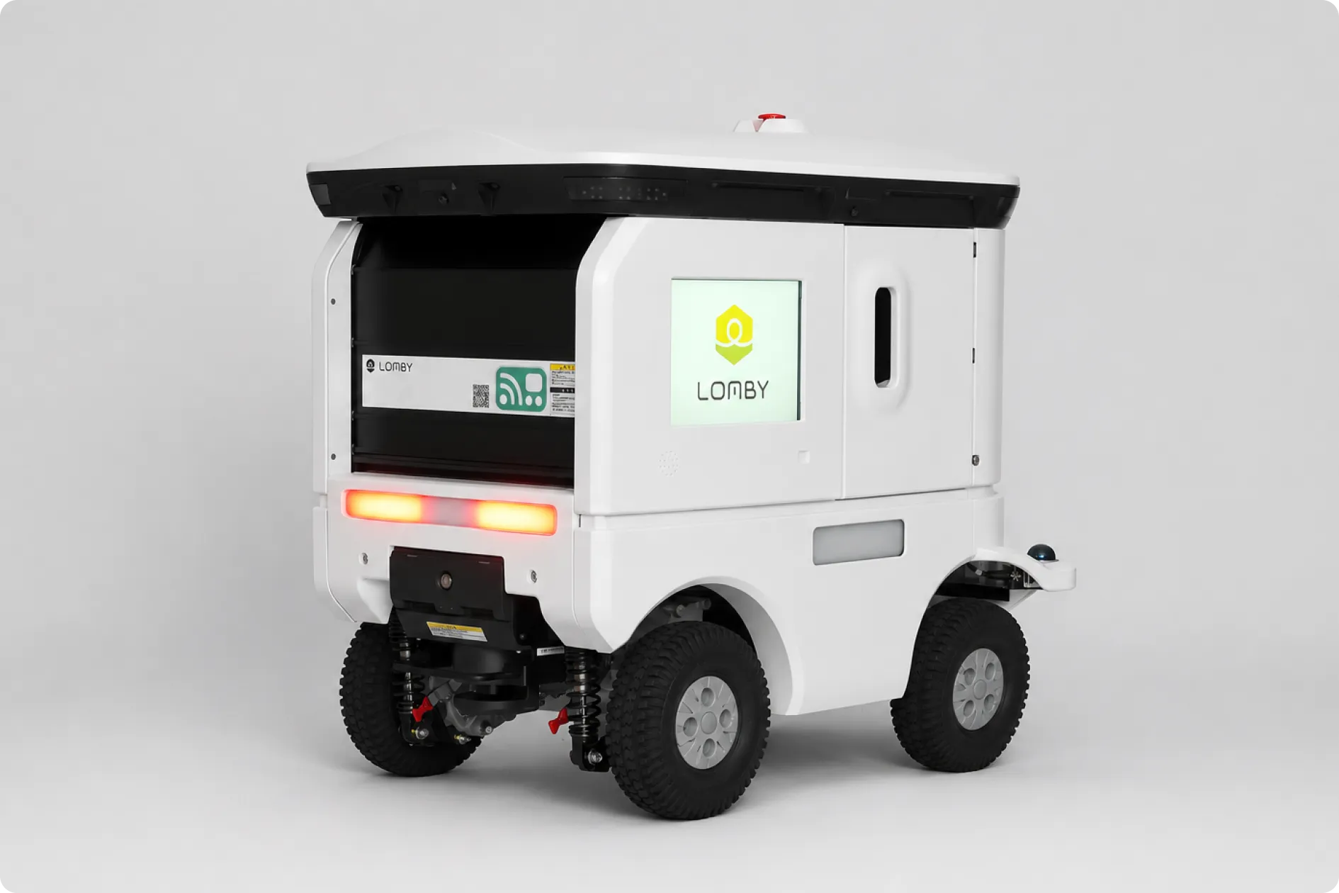 街中を走行するLOMBYの配送ロボット LM-A