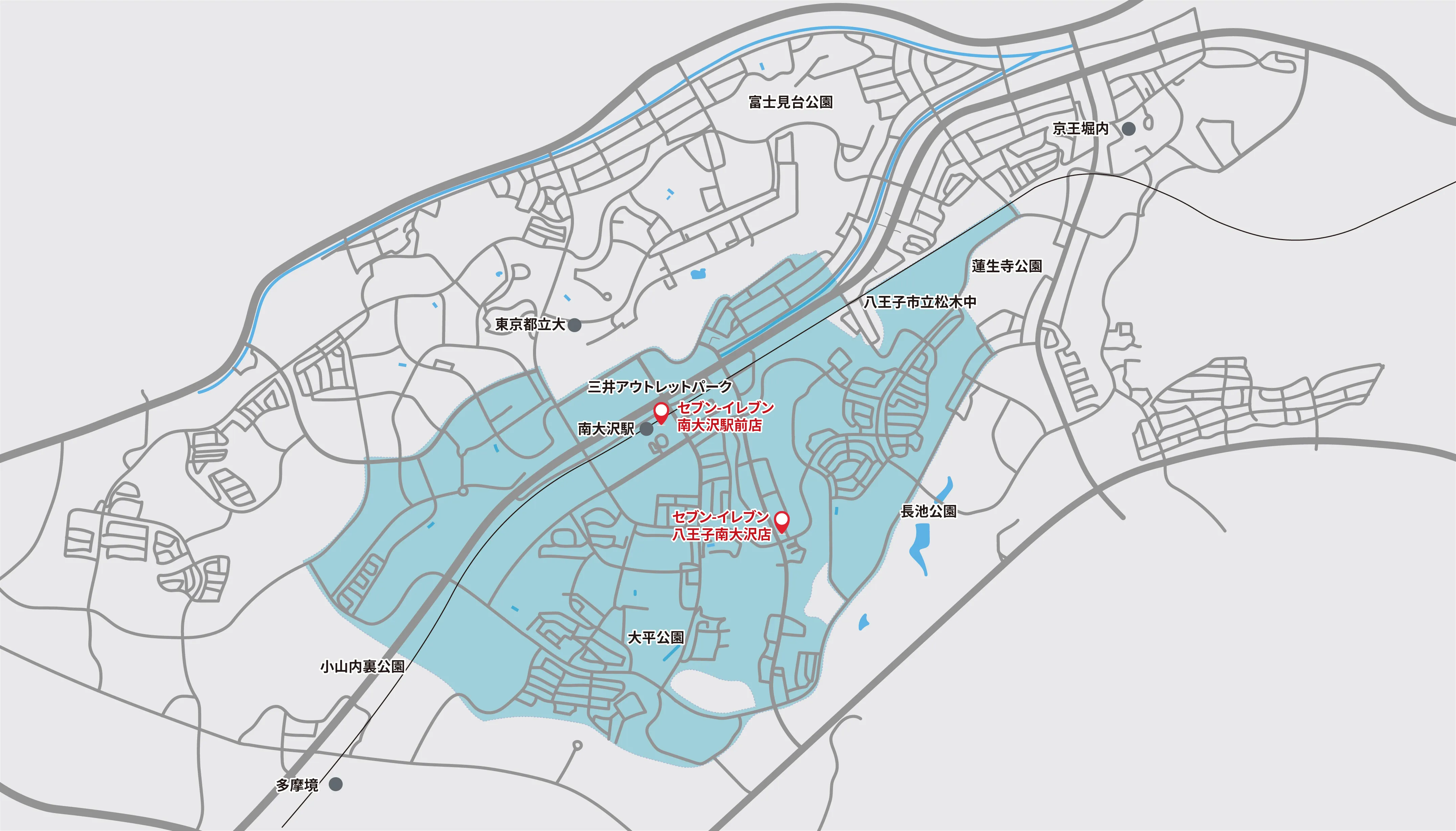 南大沢市マップ