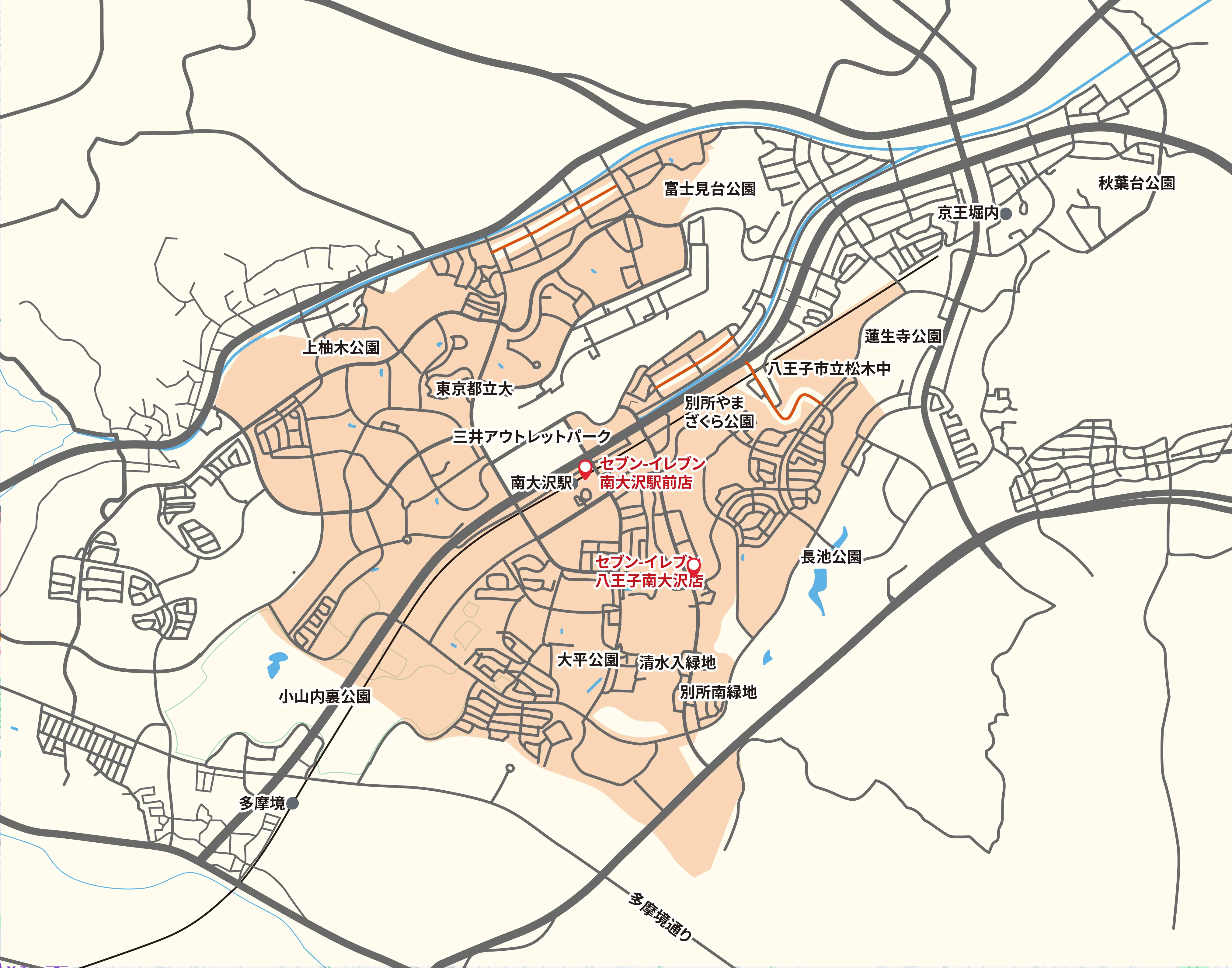 南大沢市マップ